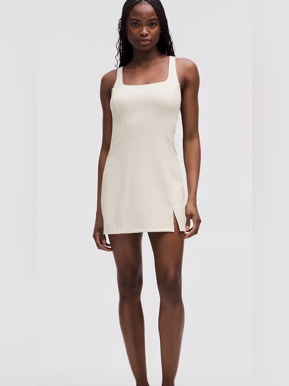 LuluLemon Wunder Under SmoothCover Dress Light Support in Light Ivory Size 6